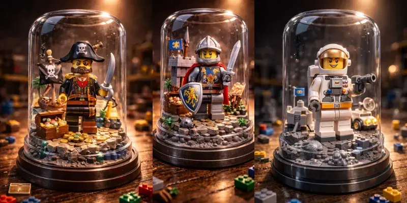 Cinematic Lego Capsule Macro Art generated by undefined
