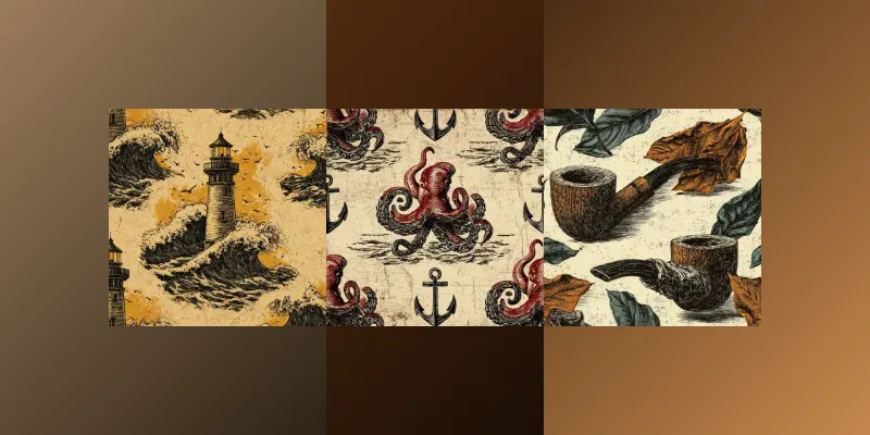 Vintage Mariner Block Print Patterns generated by undefined