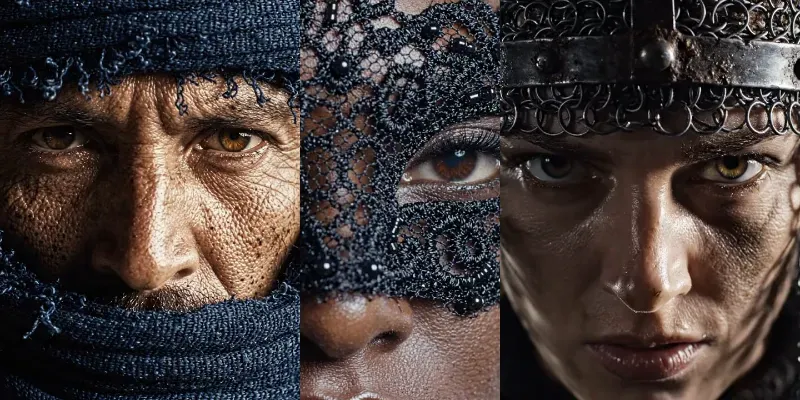 Mysterious Close Up Portraits Videos generated by undefined