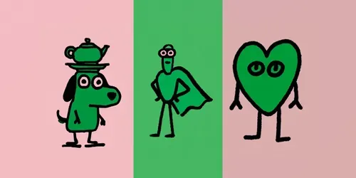 Naive Flat Storybook Characters generated by midjourney