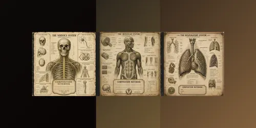 Vintage Anatomy Notebook Cover Designs generated by chatgpt-image