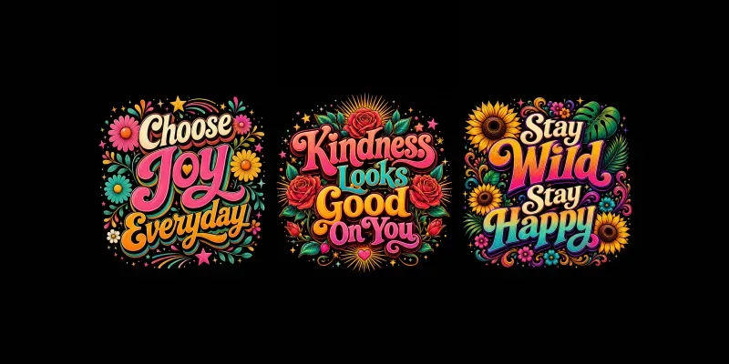 Positive Retro Typography Design Pack generated by undefined