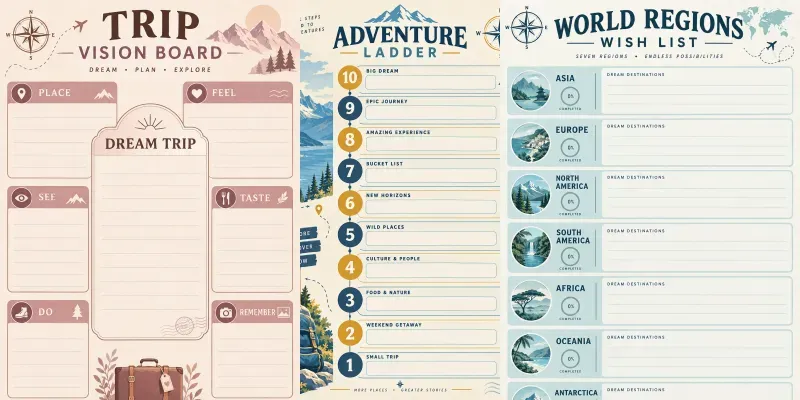 Travel Bucket List Journals