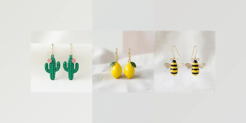 Playful Shaped Earring Photography generated by undefined