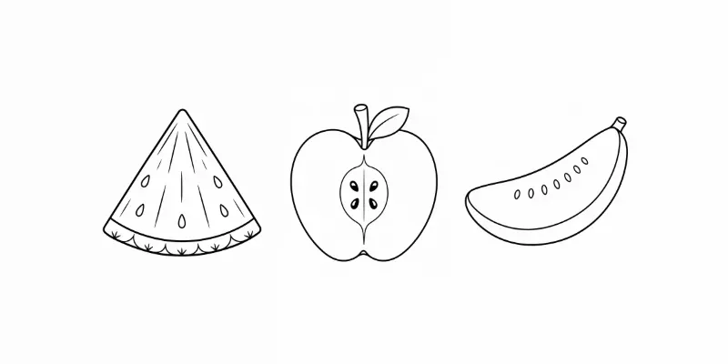 Cute Fruit Coloring Pages generated by undefined