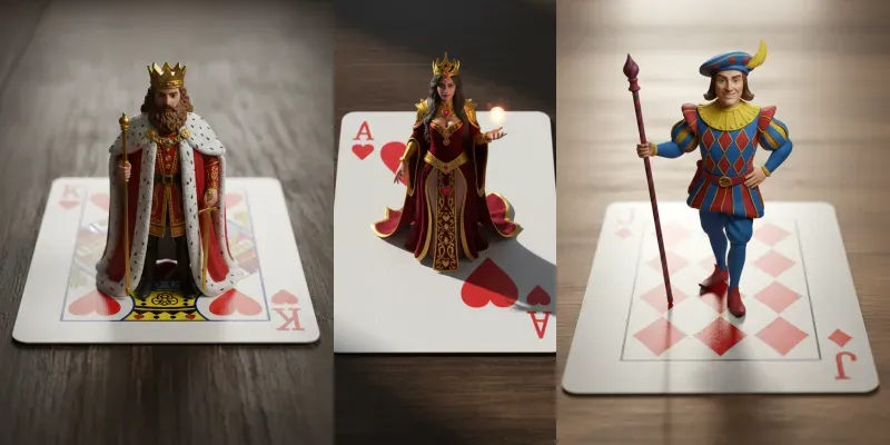 3D Playing Card Characters generated by undefined