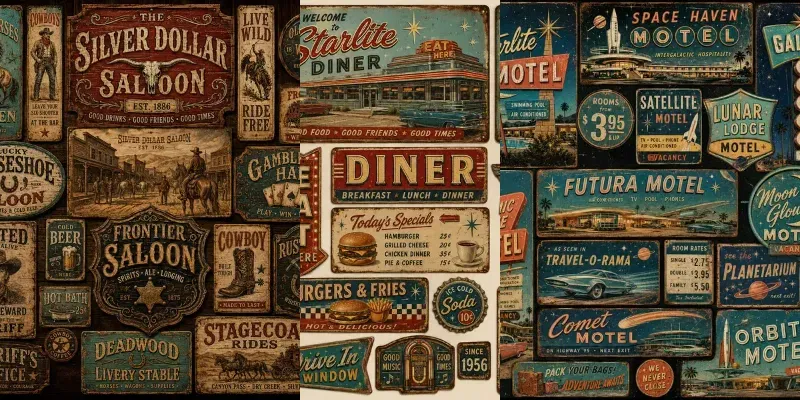 Retro Americana Sign Collections generated by undefined