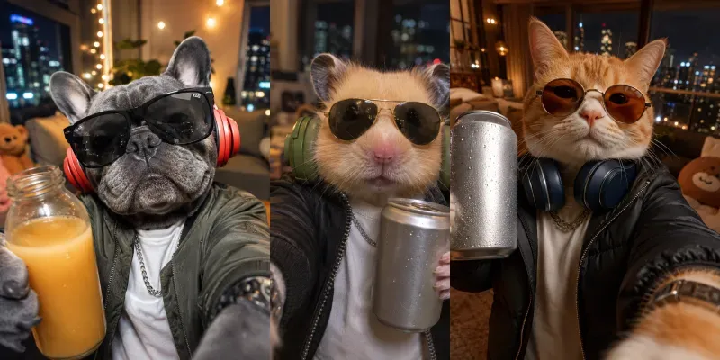 Cool Pet Selfie Vibes generated by undefined