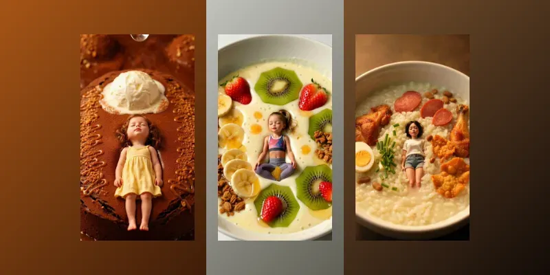 Tiny Humans In Hyperreal Food Cinematics generated by undefined