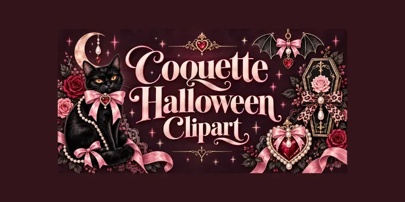 Coquette Halloween Cliparts
