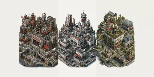 Miniature City Isometric Worlds generated by chatgpt-image