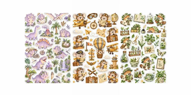 Whimsical Sticker Sheet Set Creator