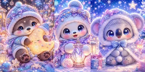 Dreamy Kawaii Winter Friends Art Style generated by chatgpt-image