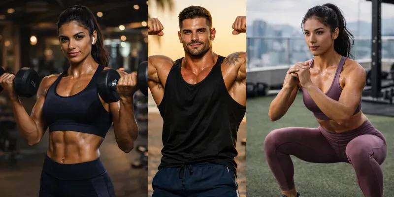 Ultra Realistic Fitness Influencer Pros generated by undefined