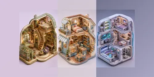 Whimsical Isometric Micro Homes generated by chatgpt-image