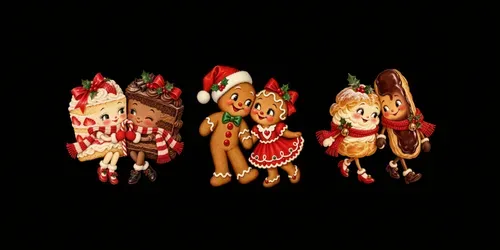 Vintage Christmas Dessert Couples generated by chatgpt-image