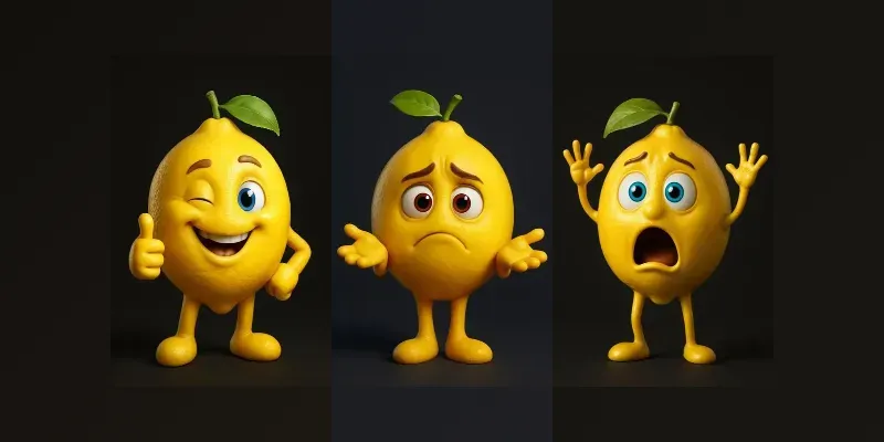 3D Lemon Characters generated by undefined