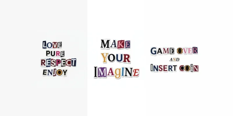 Ransom Note Typography generated by undefined
