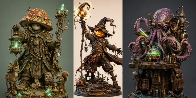 Sculpted Fantasy Characters generated by undefined