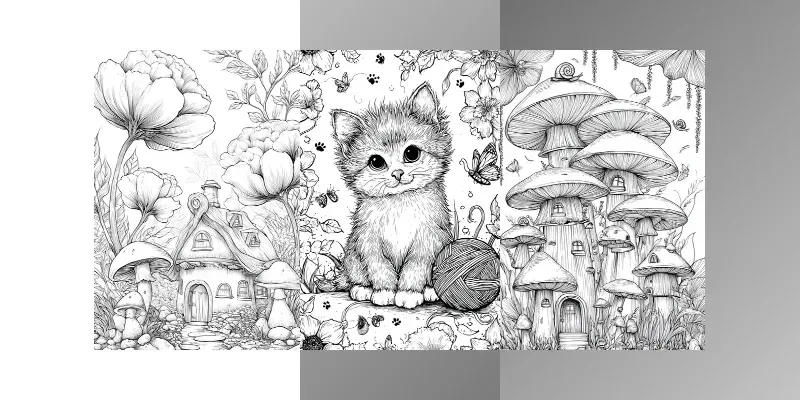 Whimsical Garden Coloring Pages