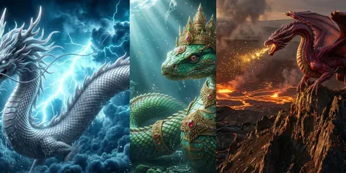 Hyperrealistic Naga Dragons generated by gemini-image