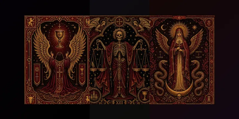 Medieval Occult Tarot Pixels generated by undefined