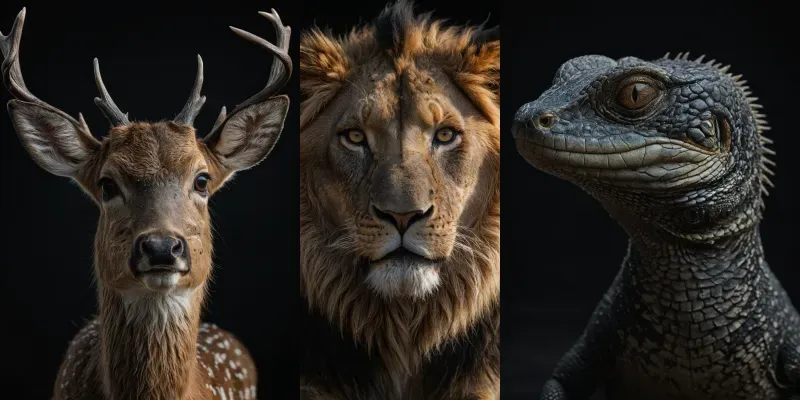 Highly Detailed Animal Portraits generated by undefined