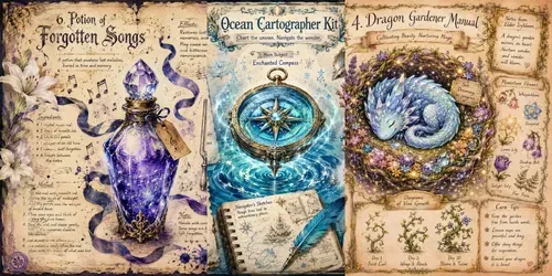 Illustrated Fantasy Recipes generated by chatgpt-image