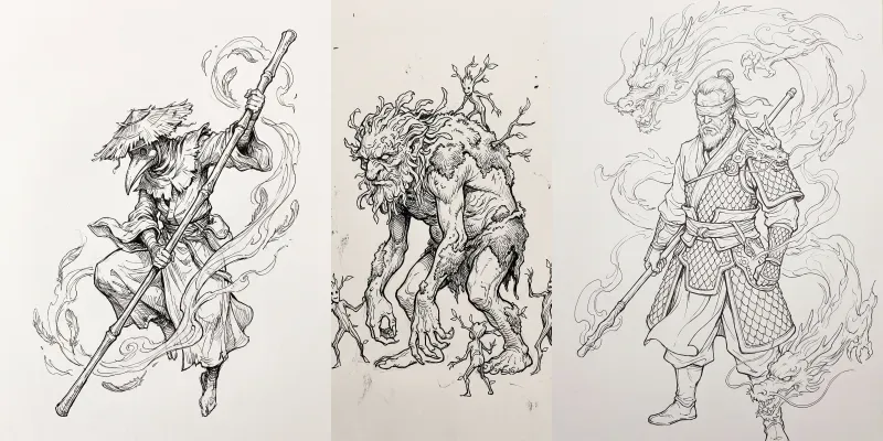 Kim Jung Gi Inspired Fine Line Art generated by undefined
