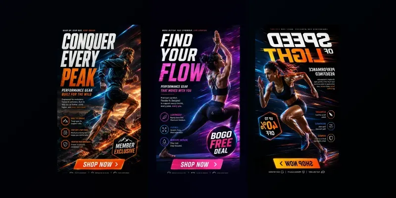 Activewear Marketing Funnel Layouts generated by undefined