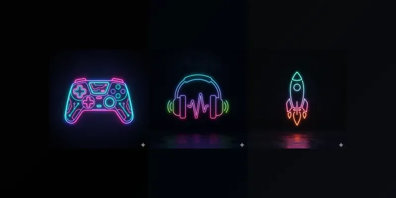 Vibrant Neon Icon Glow Generators generated by undefined