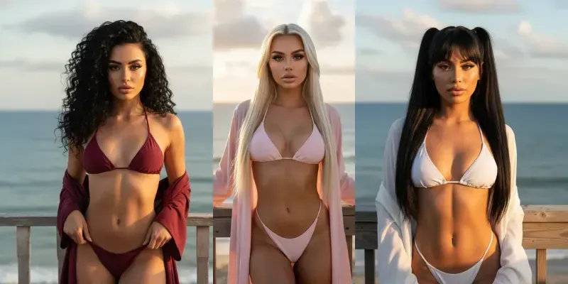 Beautiful Instagram Model Girls In Bikinis generated by undefined