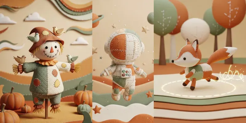 Patchwork Character Scenes generated by undefined