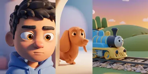 Cinematic C4D Cartoon Film Scenes generated by veo