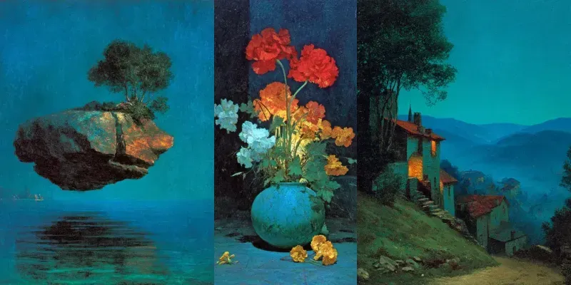 Poetic Teal Oil Worlds generated by undefined