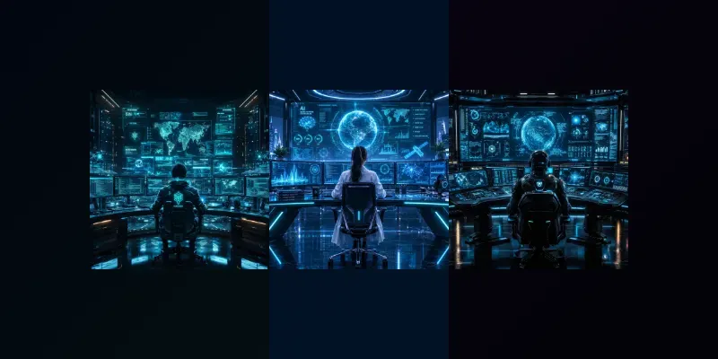 Cyberpunk Command Centers generated by undefined