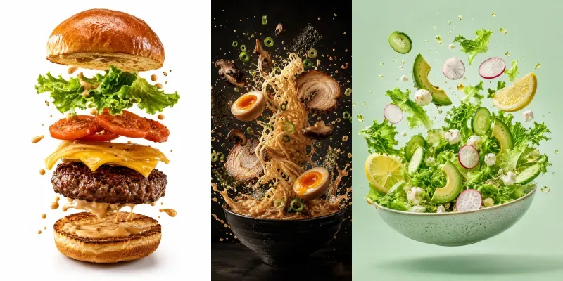 Floating Food Studio Photography generated by undefined