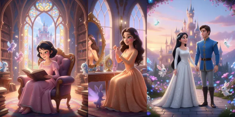 Pixar Inspired Princess Lives generated by undefined