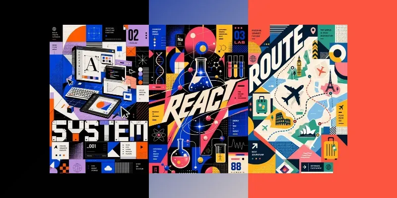Memphis Geometric Poster Art generated by undefined