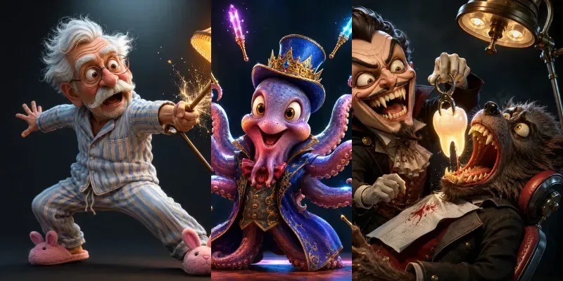 Premium Funny 3D Caricatures generated by undefined