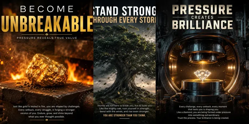 Fires Of Strength Motivational Posters generated by undefined