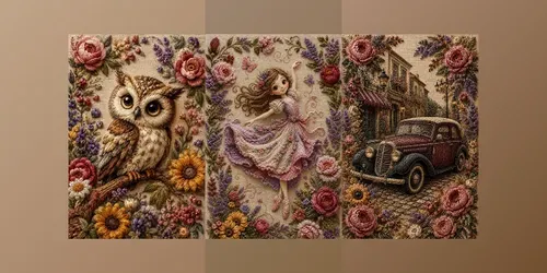 3D Embroidery Fairy Tales generated by chatgpt-image