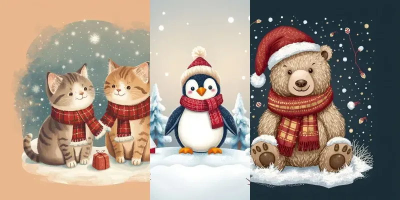 Cozy Snowy Christmas Tshirt Art generated by undefined