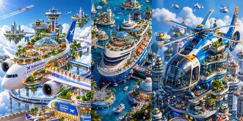 Miniature Futuristic Worlds generated by chatgpt-image