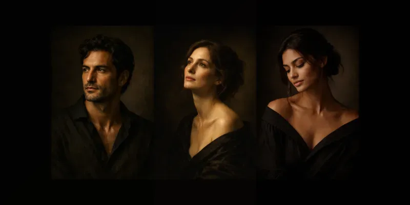 Rembrandt Light Beauty Portraits generated by undefined