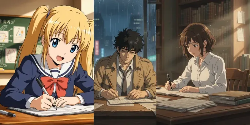 2D Anime Writing Animation Videos generated by undefined
