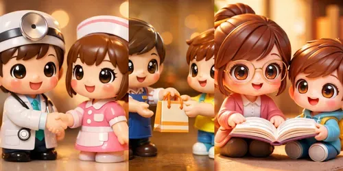 Ultracute Chibi 3D Toy Figurines generated by chatgpt-image