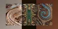 Art Nouveau Circuit Tech Wallpapers midjourney prompt mini thumbnail