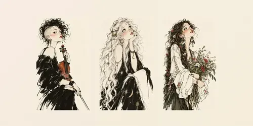 Whimsical Ink Characters generated by chatgpt-image