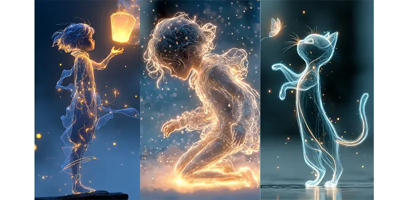 Neon Fantasy Line Art Illustration Style generated by undefined